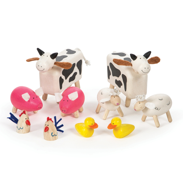 Bigjigs Wooden Farm Animals, Set of 10 T0143